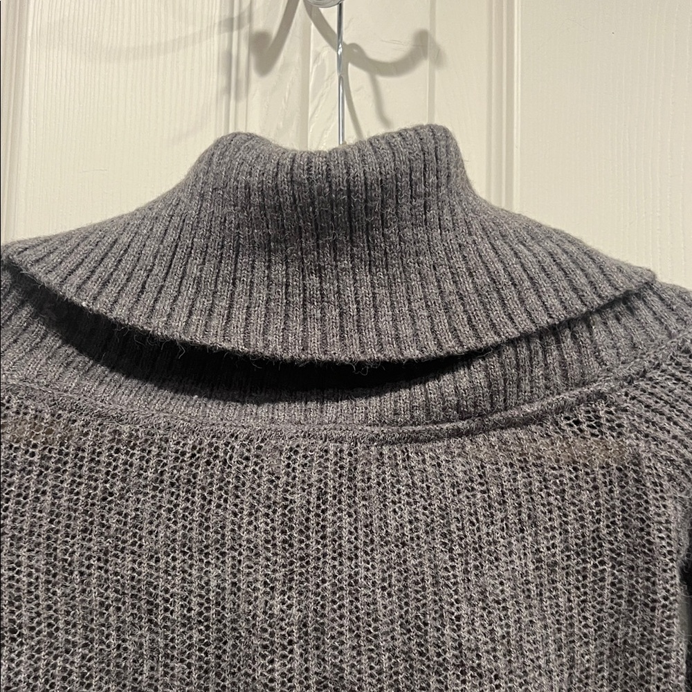 Topshop brand Charcoal Cowl Neck crop Sweater - Picture 9 of 9